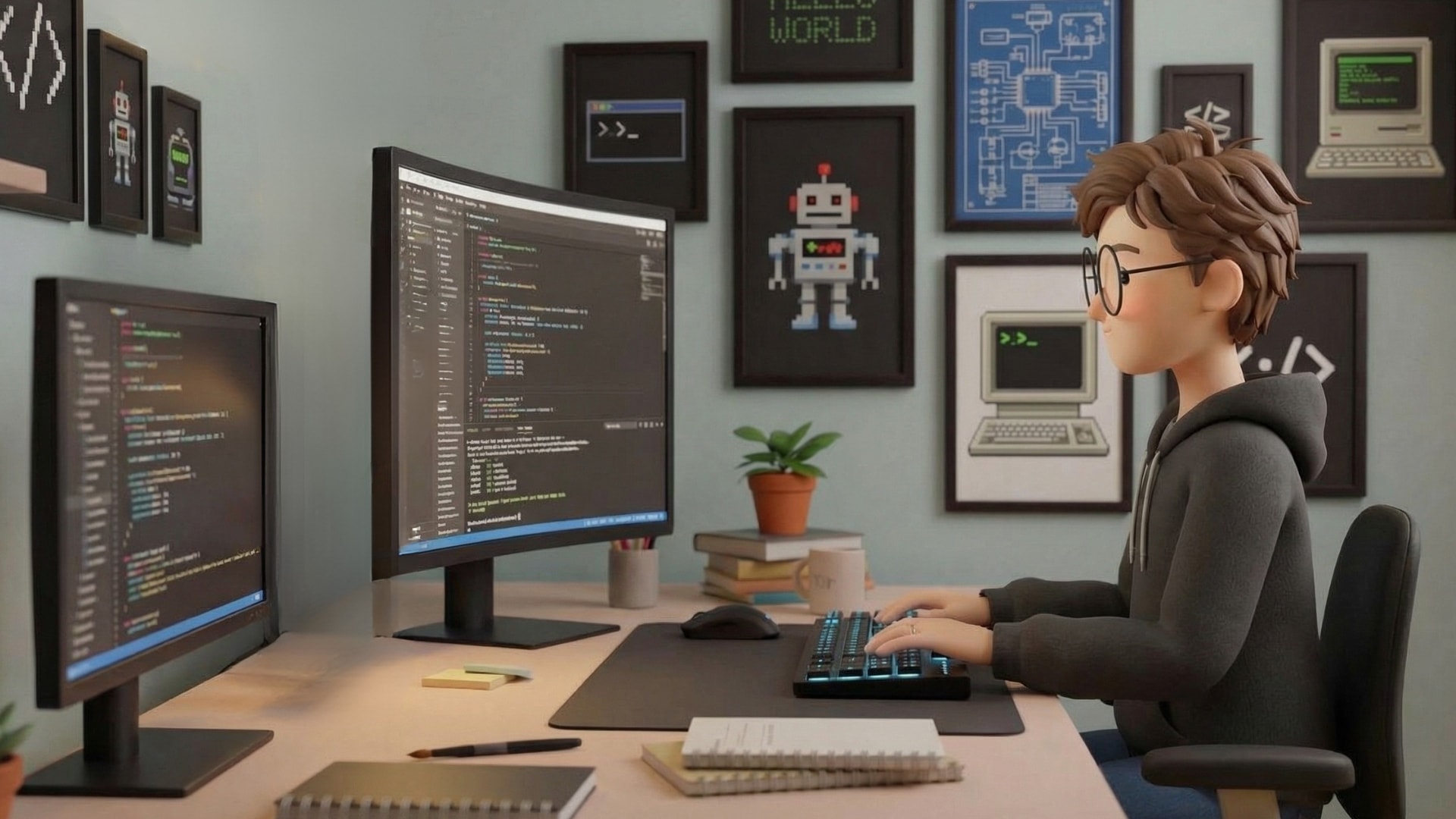 Programer radi na kodu